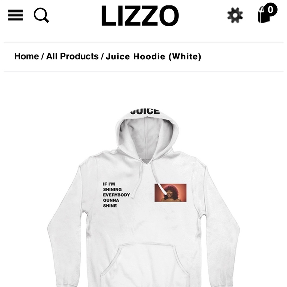 Official Lizzo Tour Merch Juice Hoodie 100% That B